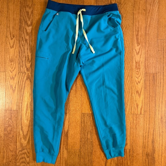 Figs Blue Jogger Scrubs with Elastic Waistband Womens Size M - Picture 1 of 5